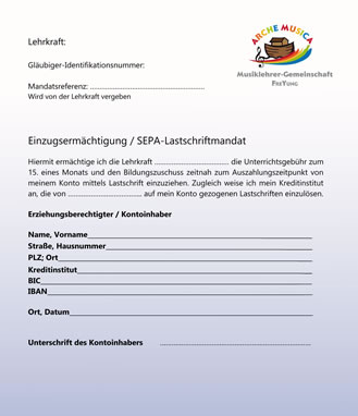 Button Lastschriftformular